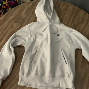 WHITE CHAMPION HOODIE